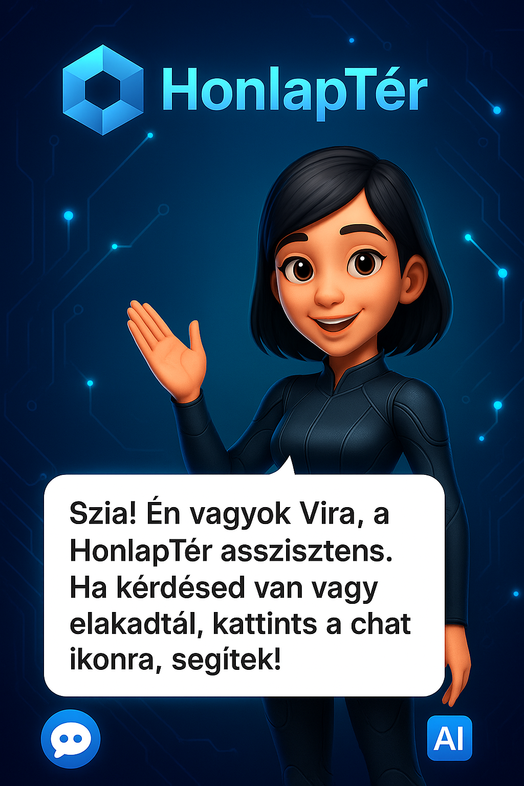 Vira – HonlapTér asszisztens üdvözlet